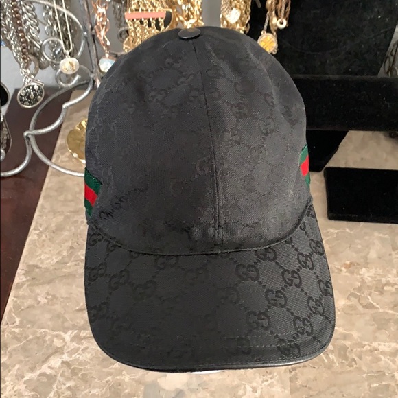 original gg canvas baseball hat with web